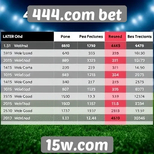Comparativo de odds entre 444.com bet e concorrentes