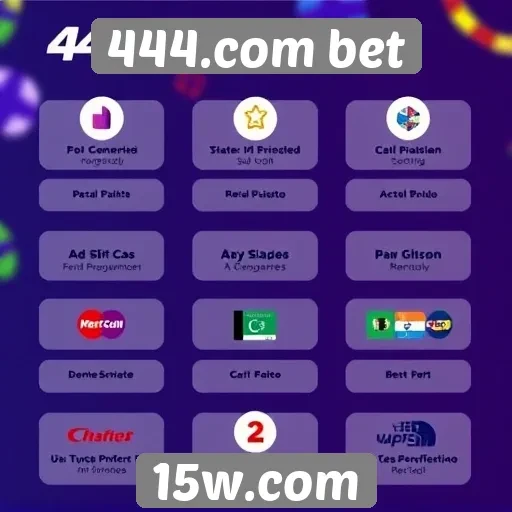 Métodos de pagamento aceitos no 444.com bet